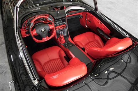 C1 Corvette Restomod Sports C5 Power and Beautiful Red Interior ...