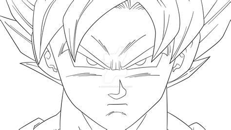 Goku Face Drawing