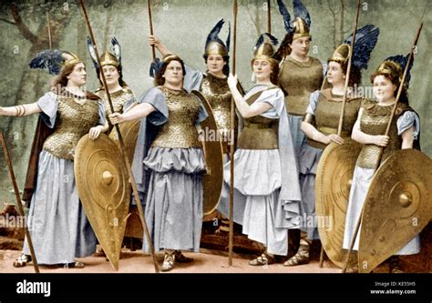 Richard Wagner 's opera 'Die Walküre' - Act III, a group of Valkyries ...