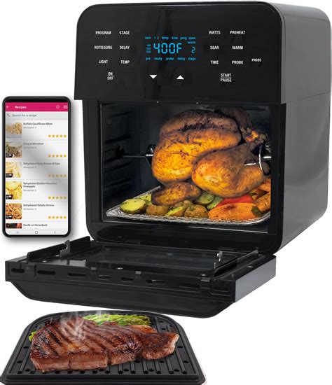 NuWave Brio 15.5-Quart Large Capacity Air Fryer Smart Oven, Powerful ...