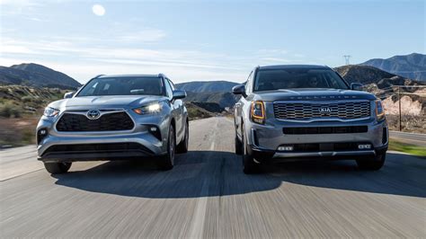 2020 Toyota Highlander vs. 2020 Kia Telluride Comparison Test