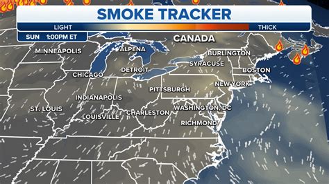 Track Canada wildfires smoke map forecasts and air quality data | Fox ...