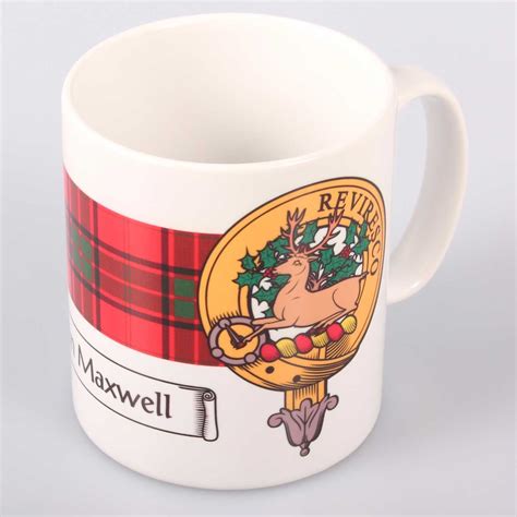 Maxwell Clan Crest and Tartan Mug. Free worldwide shipping available ...