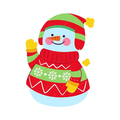 Free PSD | Christmas snowman illustration