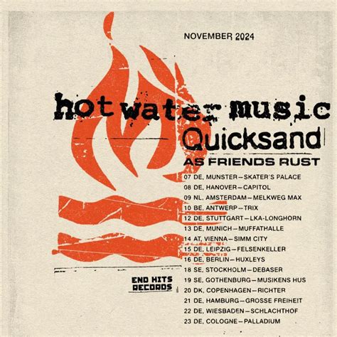 Concierto Hot Water Music - 23/11/2024 - Köln - Palladium - Alemania