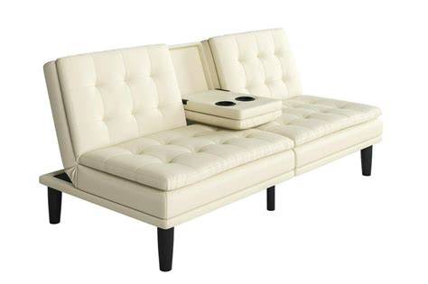 Memory Foam Faux Leather Futon Sofa Bed Couch