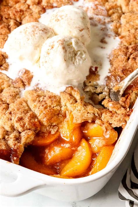 Peach Cobbler with the BEST Soft and Crispy Biscuit Topping