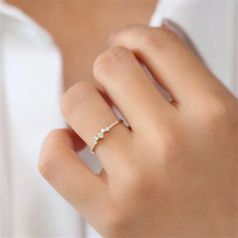 Simple Crystal Rings For Girls Women Wedding Engagement Rings With ...