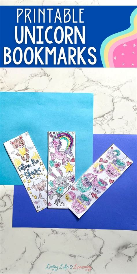 Printable Unicorn Bookmarks