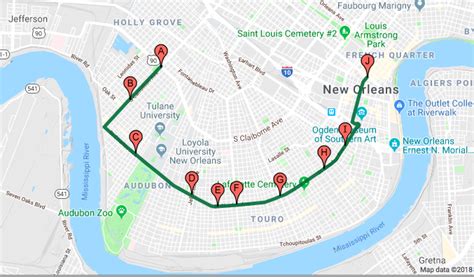 New Orleans Streetcar Route Map - State Coastal Towns Map