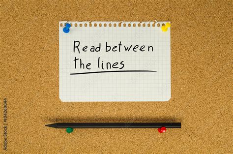 Read between the lines Stock Photo | Adobe Stock