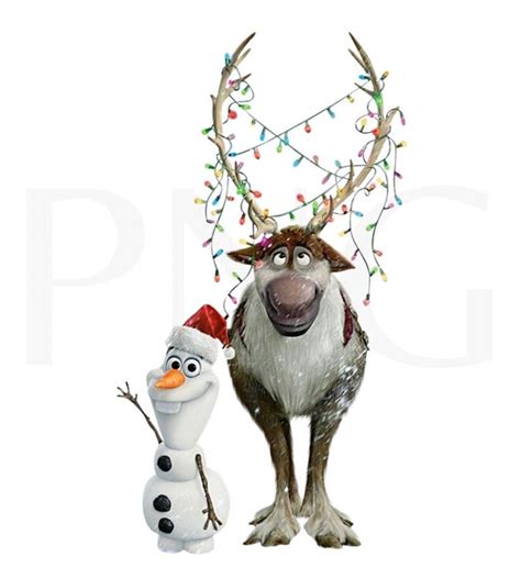 Frozen Christmas Sven and Olaf PNG Instant Digital Download - Etsy