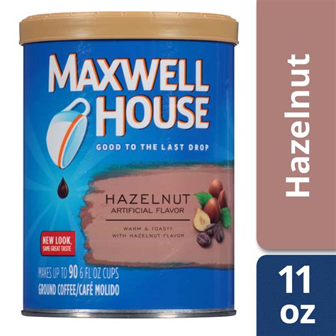 Maxwell House Hazelnut Ground Coffee, Caffeinated, 11 oz Can - Walmart.com