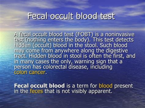 Faecal Occult Blood Test Or Colonoscopy Diet - cloudsinter