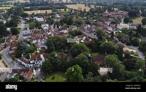 Cookham village Berkshire, aerial image summer Stock Photo - Alamy