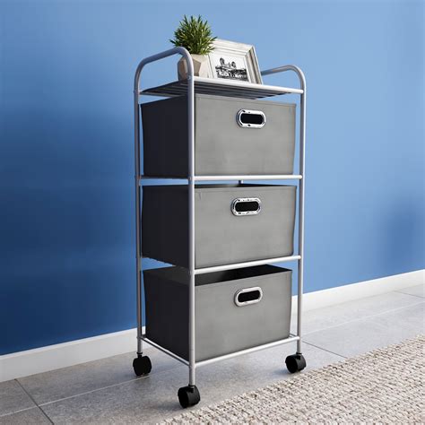 3 Drawer Rolling Storage Cart on Wheels– Portable Storage Organizer ...