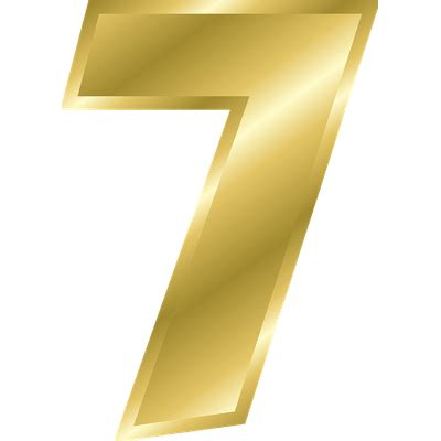 Gold Number 7 transparent PNG - StickPNG