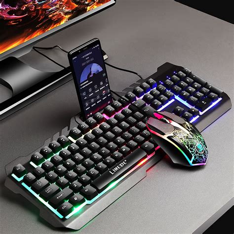 LIMEIDE Combo Keyboard Gaming RGB with Mouse + Holder Smartphone - T21 ...