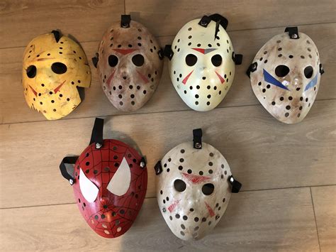 Custom Jason mask collection so far. I've been at it for almost a month ...