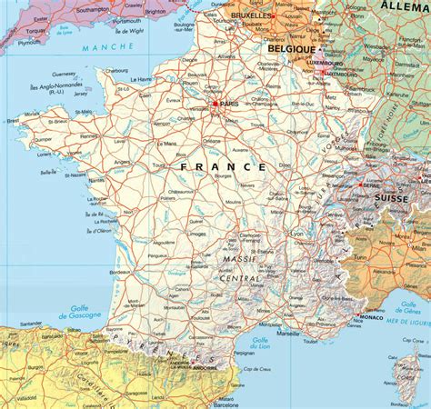 Carte des villes de France