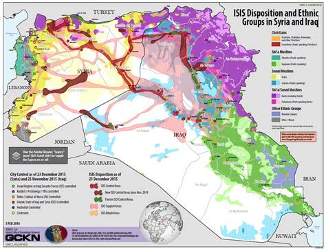 U.S. Army Map: ISIS Disposition and Ethnic Groups in Syria and Iraq ...