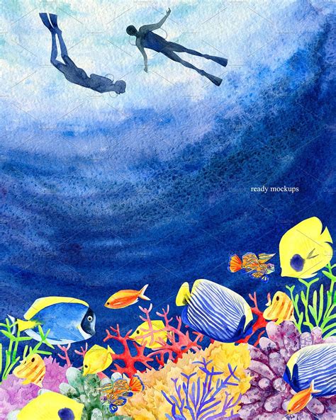 Underwater Painting, Sea Painting, Sea Life Art, Sea Art, Watercolor ...