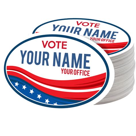 Easily Customize These High-Quality Political Oval Stickers!