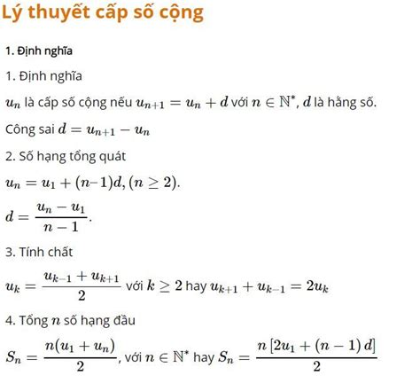 công thức cấp số nhân | Cấp số cộng, Cổng