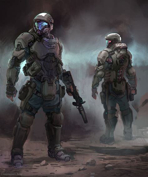 ArtStation - Halo 5: Guardians ODST, Alex J Cunningham | Halo armor ...