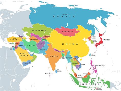 What Are The Five Regions of Asia? - WorldAtlas