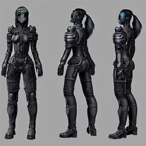 Cyberpunk female rogue armor concept art in the style | Stable Diffusion