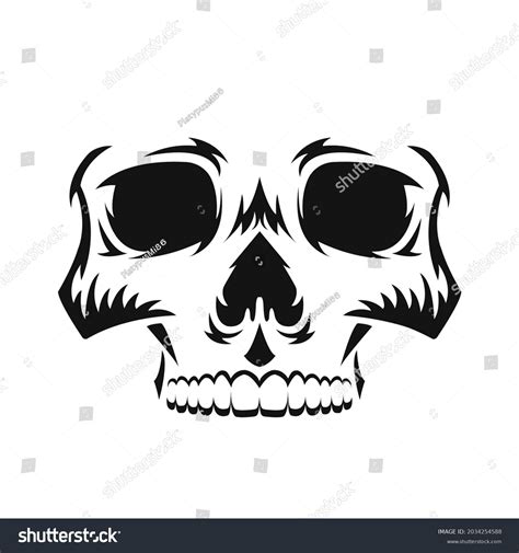 Music Skull Black And White Clipart