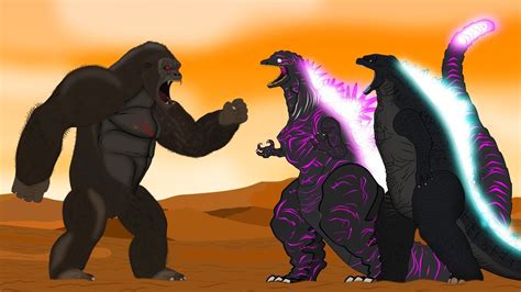 Godzilla - Shin Godzilla vs King Kong [HD] | Godzilla Cartoon Animation ...