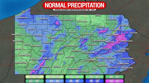 Average Precipitation Map - PA Weather Action