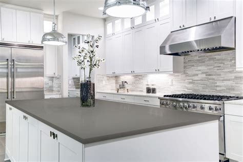 HanStone Quartz USA | White Cabinets with Gray Countertops: Add Depth ...