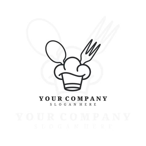 restaurant logo line art illustration design vector creative nature ...