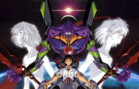 16+ Neon Genesis Evangelion Poster Shinji Background