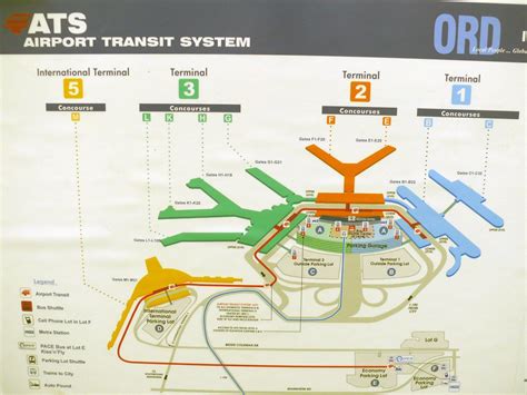 Chicago airport map - Map O Hare (United States of America)