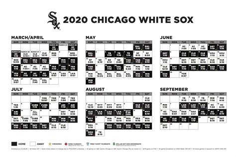 2020 White Sox broadcast schedule is here!