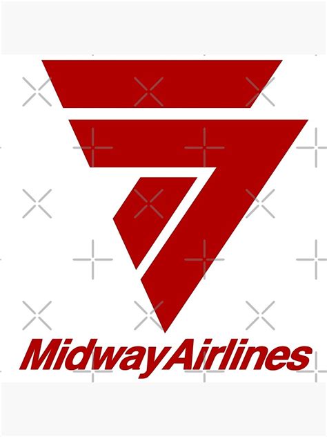 "Midway Airlines logo circa 1983" Poster for Sale by northstardc4m ...