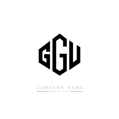 GGU letter logo design with polygon shape. GGU polygon and cube shape ...