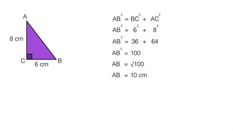 Right Angled Triangle Formula