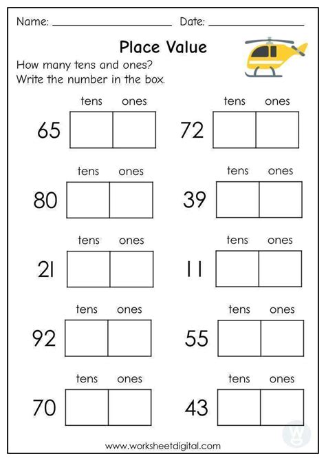 Hundreds Tens And Ones Worksheet Have Fun Teaching ...