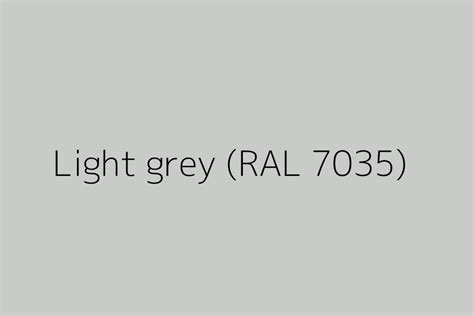 Light grey (RAL 7035) Color HEX code