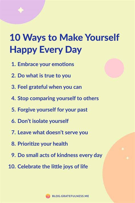 10 Ways to Make Yourself Happy Every Day