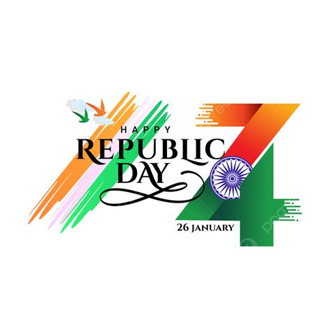 Happy Republic Day Greeting With 74th Logo Design, Happy Republic Day ...