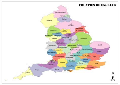 Counties of England (Map and Facts) | Mappr