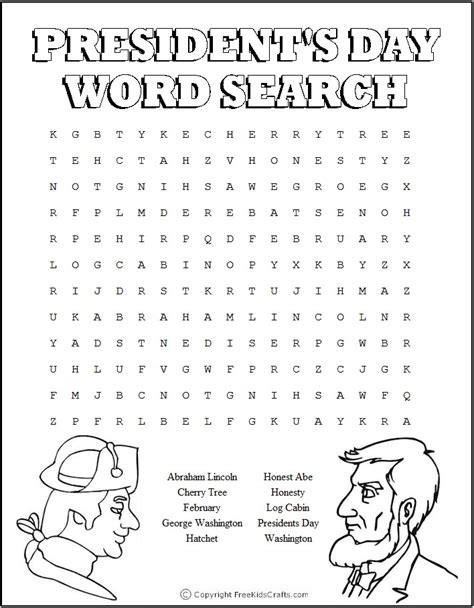 3 Printable President's Day Word Puzzles