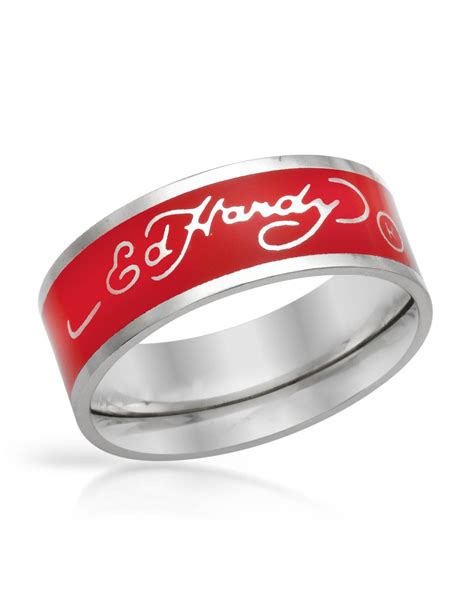 Ed Hardy Ring in Stainless Steel Size 11