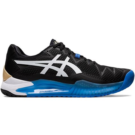 Asics Gel Resolution 8 2E WIDE Men's Tennis Shoe Black/white